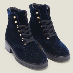 sandro biker boots with gold eyelets